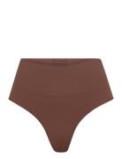 Ecocare Seamless Shaping Thong Stringit Alusvaatteet Brown Spanx