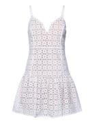 Eyelet Midi Drs Lyhyt Mekko White Michael Kors