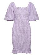 Rikka Stripe Dress Lyhyt Mekko Purple A-View