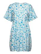 Enibiza Ss Short Dress Aop 6891 Lyhyt Mekko Blue Envii