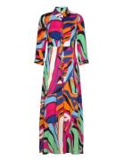 Yassavanna Long Shirt Dress S. Maksimekko Juhlamekko Multi/patterned Y...