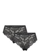 Pclina Lace Wide Brief 2-Pack Noos Alushousut Brief Tangat Black Piece...