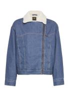 Sherpa Moto Jkt Farkkutakki Denimtakki Blue Lee Jeans