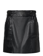 Carheidi Faux Leather Skirt Otw Lyhyt Hame Black ONLY Carmakoma