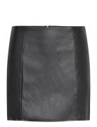 Onlleni Faux Leather Slit Skirt Pnt Noos Lyhyt Hame Black ONLY