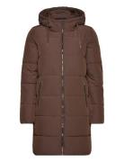 Onldolly Long Puffer Coat Otw Topattu Pitkä Takki Brown ONLY