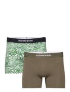 Premium Cotton Stretch Boxer 2P Bokserit Khaki Green Björn Borg