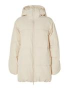 Slffraya Puffer Jacket B Vuorillinen Takki Topattu Takki Beige Selecte...