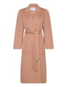 Belted Double Face Coat Outerwear Coats Winter Coats Pink IVY OAK