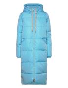 Long Puffer Jacket Topattu Pitkä Takki Blue Coster Copenhagen