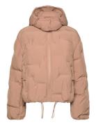 Soft Puffer Vuorillinen Takki Topattu Takki Beige Ganni