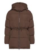 Mid Length Down Jacket Vuorillinen Takki Topattu Takki Brown GANT