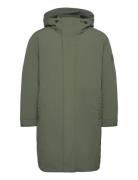 Crinkle Nylon Down Parka Parka Takki Khaki Green Calvin Klein