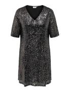 Carsparkly Ss Sequins Dress Wvn Lyhyt Mekko Black ONLY Carmakoma