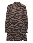 Vmshilah Naja High Neck Dress Wvn Ga Lyhyt Mekko Brown Vero Moda