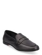 Essential Leather Loafer Loaferit Matalat Kengät Black Tommy Hilfiger