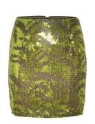 Paisleygz Mini Skirt Lyhyt Hame Green Gestuz