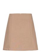 Slfrita Mw Short Skirt Camel Mel Noos Lyhyt Hame Beige Selected Femme