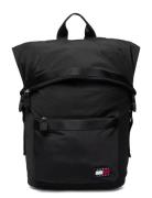 Tjm Daily Rolltop Backpack Reppu Laukku Black Tommy Hilfiger