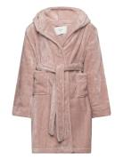 Rhflurry Hooded Fleece Robe Aamutakki Kylpytakki Pink Rosemunde Kids