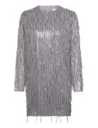 Madelin Sequin Dress Lyhyt Mekko Silver Hosbjerg