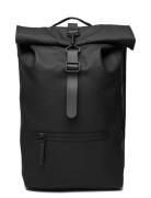 Rolltop Rucksack W3 Reppu Laukku Black Rains