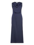 Viravenna Waterfall S/L Maxi Dress-Noos Maksimekko Juhlamekko Navy Vil...