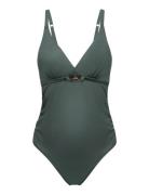 Oda/Maternity Maternity Swimsuit Uimapuku Uima-asut Green Dorina