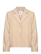 Objnicole L/S Wool Jacket Noos Villakangastakki Beige Object