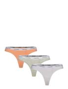 Thong 3Pk Stringit Alusvaatteet Orange Calvin Klein