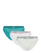 Bikini 3Pk Alushousut Brief Tangat Green Calvin Klein