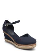 Basic Closed Toe Mid Wedge Kiilakorkokengät Blue Tommy Hilfiger