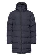 Birk Long Jacket Vuorillinen Takki Topattu Takki Navy Fat Moose