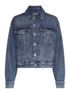 C_Trucker Jacket Farkkutakki Denimtakki Blue BOSS