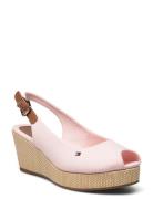 Iconic Elba Sling Back Wedge Kiilakorkokengät Pink Tommy Hilfiger