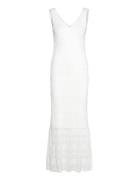 Vihilma V-Neck S/L Maxi Dress/Br/Dc Hääpuku Morsiuspuku White Vila