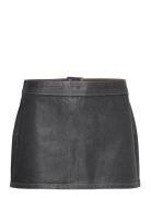 Low-Rise Foil Mini-Skirt Lyhyt Hame Grey Mango