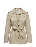 Onlline Short Trenchcoat Otw Trenssi Takki Beige ONLY