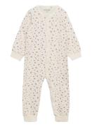 Nightsuit W. Aop Pyjama Sie Jumpsuit Haalari Cream CeLaVi