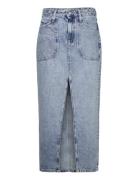 Front Split Maxi Denim Skirt Pitkä Hame Blue Calvin Klein Jeans