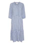 Crtiah Flounce Dress Polvipituinen Mekko Blue Cream
