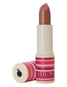 Matte Lipstick Lingon Huulipuna Meikki Brown IDUN Minerals