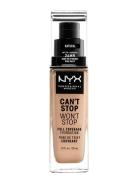 Can't Stop Won't Stop 24-Hours Foundation Meikkivoide Meikki NYX Profe...