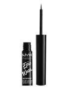 Epic Wear Metallic Liquid Liner Eyeliner Rajauskynä Meikki Black NYX P...