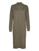 Wool Dress Polvipituinen Mekko Khaki Green Rosemunde