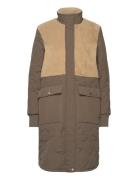 Hollie W Long Quilted Jacket Tikkitakki Brown Weather Report