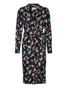 Vidalina L/S Wrap Midi Dress/Su Polvipituinen Mekko Black Vila