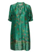 Crpilou Dress - Kim Fit Lyhyt Mekko Green Cream