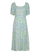 Crregitze Long Dress- Zally Fit Polvipituinen Mekko Blue Cream