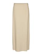 Vmmathilde Mr Straight Maxi Skirt D1 Pitkä Hame Beige Vero Moda